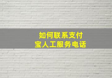 如何联系支付宝人工服务电话