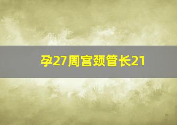 孕27周宫颈管长21