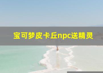 宝可梦皮卡丘npc送精灵