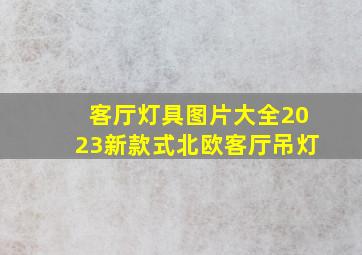 客厅灯具图片大全2023新款式北欧客厅吊灯