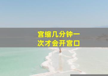 宫缩几分钟一次才会开宫口