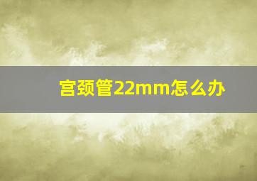 宫颈管22mm怎么办