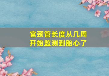 宫颈管长度从几周开始监测到胎心了