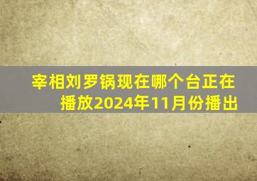 宰相刘罗锅现在哪个台正在播放2024年11月份播出