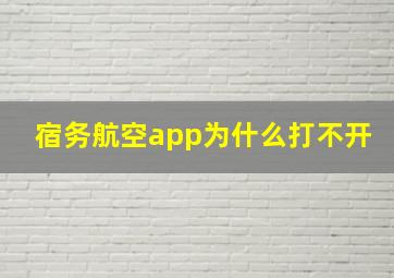 宿务航空app为什么打不开