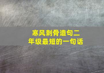 寒风刺骨造句二年级最短的一句话