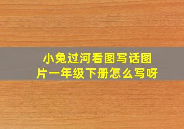 小兔过河看图写话图片一年级下册怎么写呀