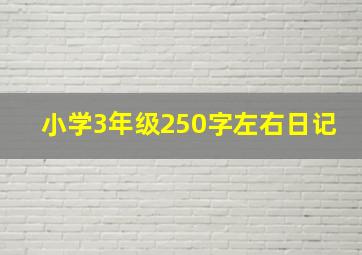 小学3年级250字左右日记