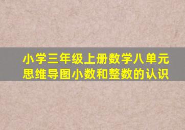 小学三年级上册数学八单元思维导图小数和整数的认识