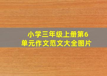 小学三年级上册第6单元作文范文大全图片