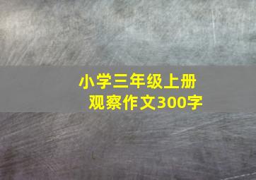 小学三年级上册观察作文300字