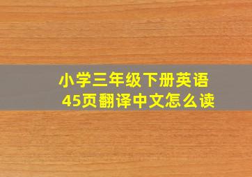 小学三年级下册英语45页翻译中文怎么读