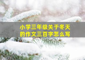 小学三年级关于冬天的作文三百字怎么写