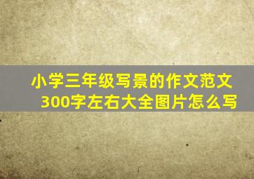 小学三年级写景的作文范文300字左右大全图片怎么写