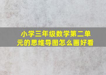 小学三年级数学第二单元的思维导图怎么画好看