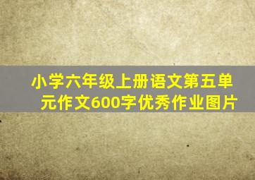 小学六年级上册语文第五单元作文600字优秀作业图片