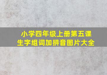 小学四年级上册第五课生字组词加拼音图片大全