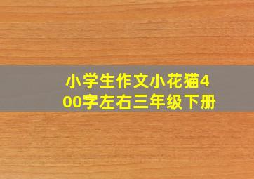 小学生作文小花猫400字左右三年级下册