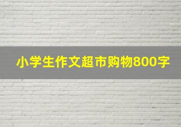 小学生作文超市购物800字