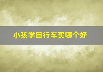 小孩学自行车买哪个好