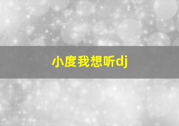 小度我想听dj