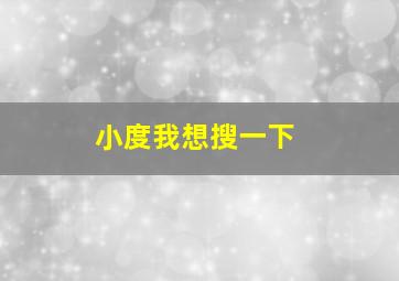 小度我想搜一下