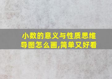 小数的意义与性质思维导图怎么画,简单又好看