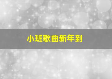 小班歌曲新年到