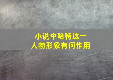 小说中哈特这一人物形象有何作用