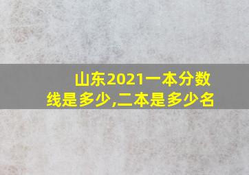 山东2021一本分数线是多少,二本是多少名