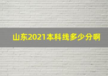 山东2021本科线多少分啊