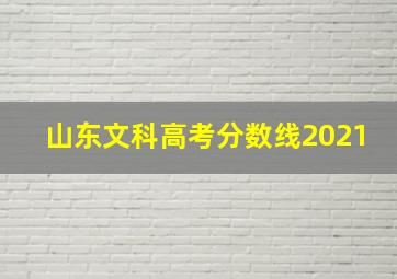 山东文科高考分数线2021