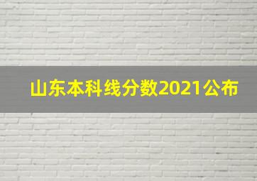 山东本科线分数2021公布