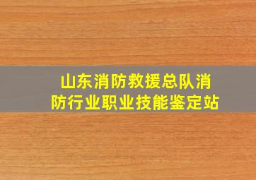 山东消防救援总队消防行业职业技能鉴定站