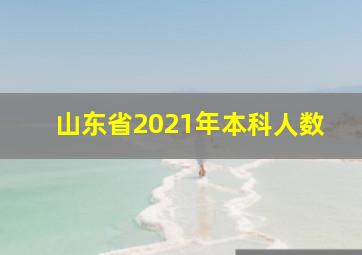 山东省2021年本科人数