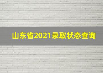 山东省2021录取状态查询