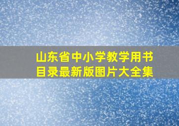 山东省中小学教学用书目录最新版图片大全集