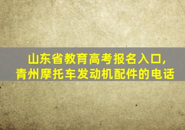 山东省教育高考报名入口,青州摩托车发动机配件的电话