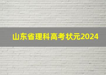 山东省理科高考状元2024