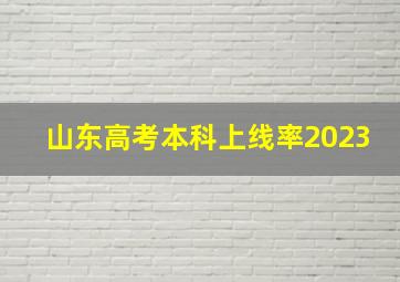 山东高考本科上线率2023