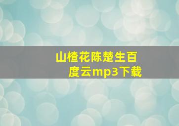 山楂花陈楚生百度云mp3下载