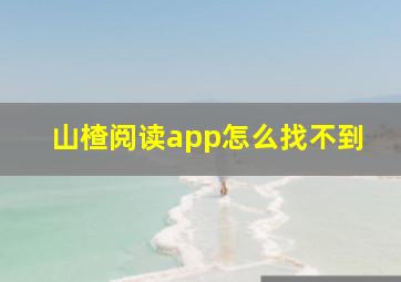 山楂阅读app怎么找不到