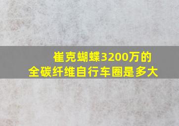 崔克蝴蝶3200万的全碳纤维自行车圈是多大