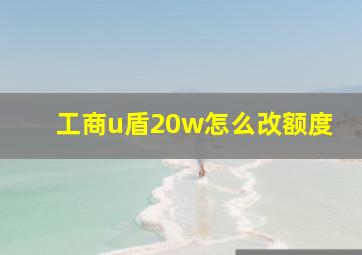 工商u盾20w怎么改额度