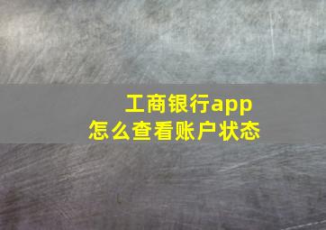 工商银行app怎么查看账户状态