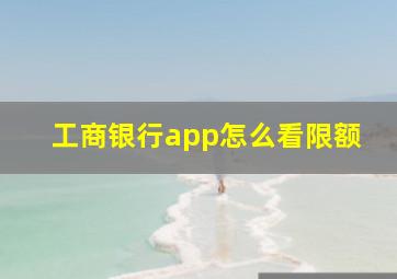 工商银行app怎么看限额