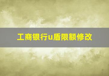 工商银行u盾限额修改