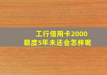 工行信用卡2000额度5年未还会怎样呢