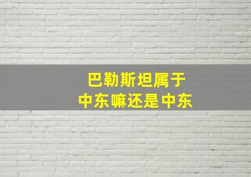 巴勒斯坦属于中东嘛还是中东