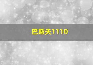 巴斯夫1110